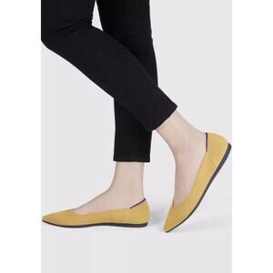 Rothys Retired Marigold Yellow Classic Ballet Flats US Size 6.5, Pointed Toe